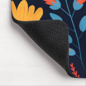 Tapis De Souris Joli modèle floral noir féminin (Coin)