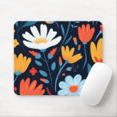 Tapis De Souris Joli modèle floral noir féminin (Avec souris)