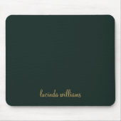 Tapis De Souris Joli Monogramme de fusain et d'or (Devant)