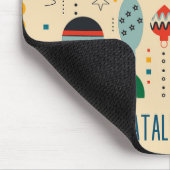 Tapis De Souris Joli monogramme rétro motif d'ornements Beige (Coin)