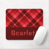 Tapis De Souris Joli Monogramme rouge Ruby Mousepad (Avec souris)