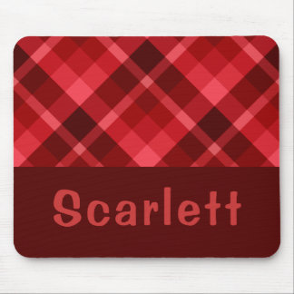 Tapis De Souris Joli Monogramme rouge Ruby Mousepad