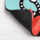 Tapis De Souris Joli Monstre Aux Quatre Yeux Tulipes Abstraites (Coin)