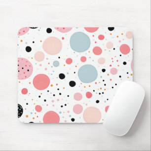 Tapis De Souris Joli motif à pois blanc