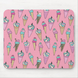 Tapis De Souris Joli motif de glace rose