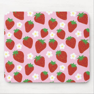 Tapis De Souris Joli motif d'été aux fraises