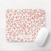 Tapis De Souris Joli Motif léopard rose (Avec souris)
