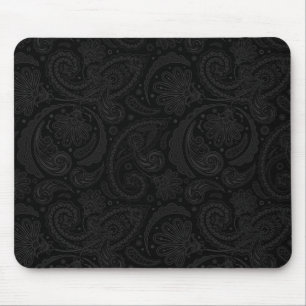 Tapis De Souris Joli motif paisley noir