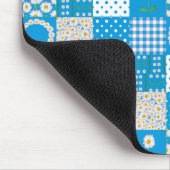 Tapis De Souris Joli Mousepad Bleu : Daisychains, Patchwork Faux (Coin)