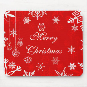 Tapis De Souris Joli mousepad de Noël avec des flocons de neige