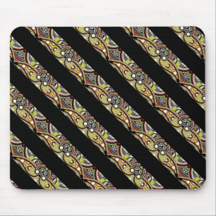 Tapis De Souris Joli ornement coloré rayures noires