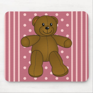Tapis De Souris Joli ours brun en peluche