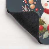 Tapis De Souris Joli ours de Noël/d'hiver en couronne (Coin)