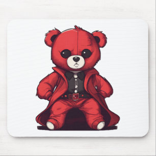 Tapis De Souris Joli ours en peluche rouge garçon