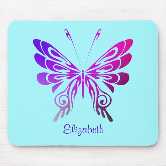 Tapis De Souris Joli papillon multicolore personnalisé (Devant)