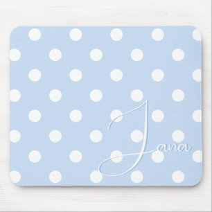 Tapis De Souris Joli Pastel Blue Mousepad Avec Votre Nom Personnal