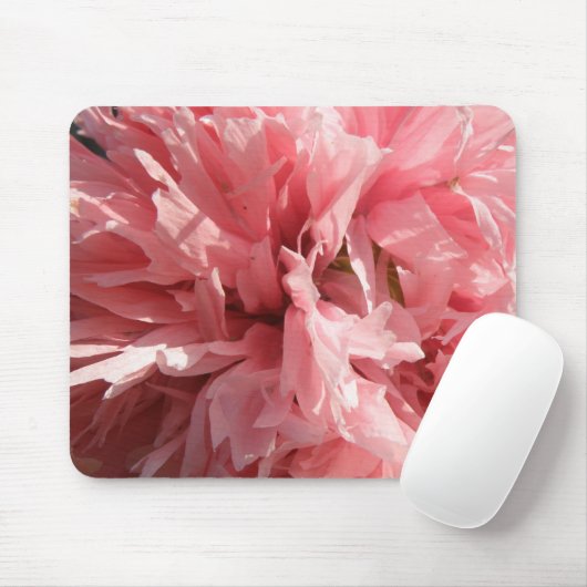 Tapis De Souris Joli Pavot Rose Pavot Mousepad (Avec souris)