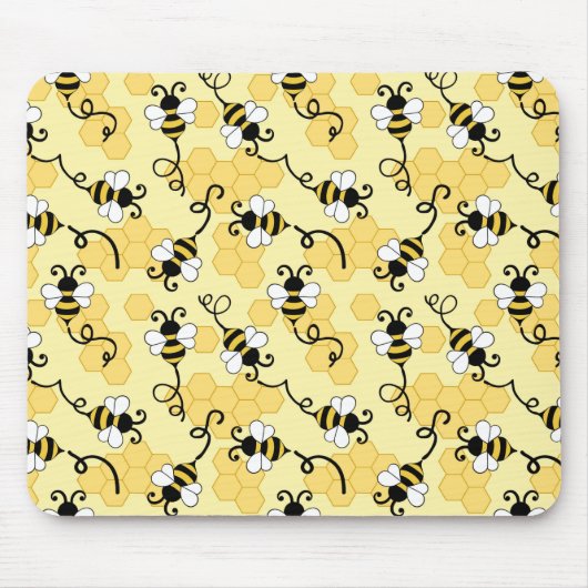 Tapis De Souris Joli petit motif abeilles (Devant)