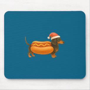 Tapis De Souris Joli petit Noël drôle saucisson Dachshund