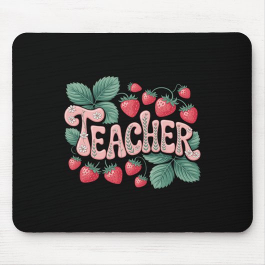 Tapis De Souris Joli professeur fraise (Devant)