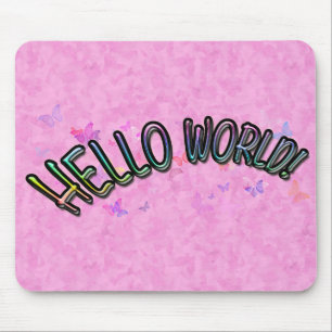 Tapis De Souris Joli Rainbow Hello World