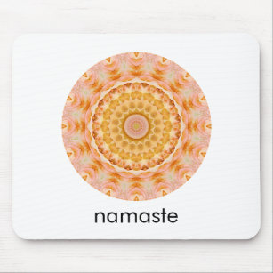 Tapis De Souris Joli Rose Peach Round Mandala Namaste