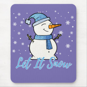 Tapis De Souris Joli Snowman Laisser neiger Noël Vacances