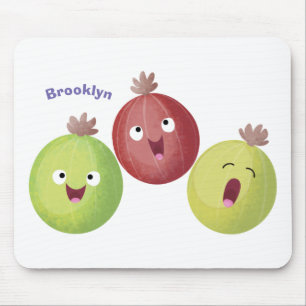 Tapis De Souris Joli trio gooseberry chantant dessin animé