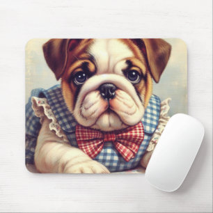 Tapis De Souris Joli Vintage anglais Bulldog Art