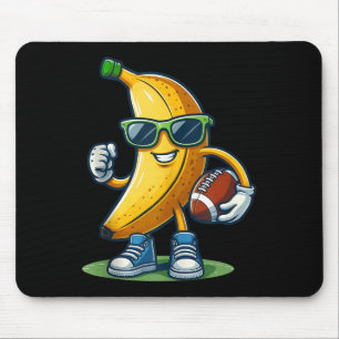 Tapis De Souris Jolie banane jouant au football amateur de fruits