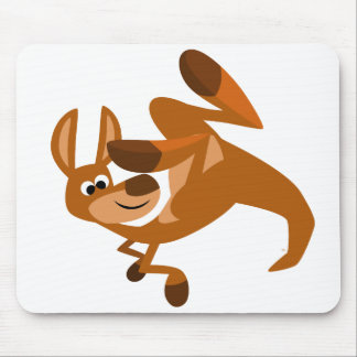 Tapis De Souris Jolie caricature Somersault Mousepad de Kangaroo