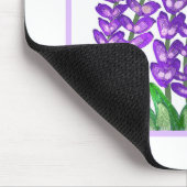 Tapis De Souris Jolie carte d'art à fleurs violettes (Coin)