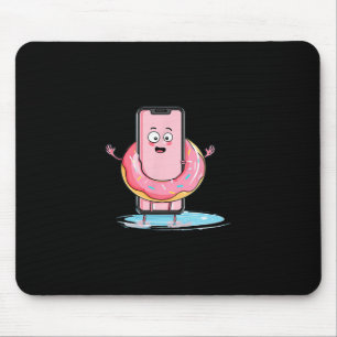 Tapis De Souris Jolie cellule de dessin animé avec anneau de pisci