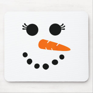 Tapis De Souris Jolie Chemise Face Snowman Pour Filles Filles Eyel