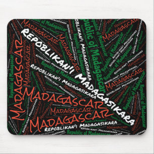 Tapis De Souris Jolie couleur drapeau de Madagascar Patriotique