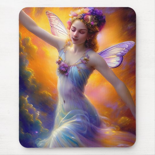 Tapis De Souris Jolie danse de fée dans le vent (Devant)