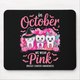 Tapis De Souris Jolie dent Octobre Dents Nous Portons Pink Breast