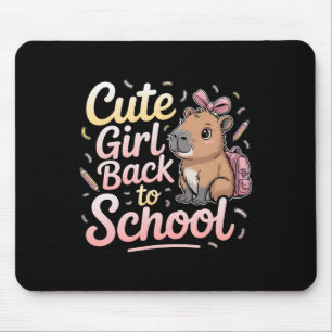 Tapis De Souris Jolie Fille Ck À L'école Capyra Premier Jour D'éco