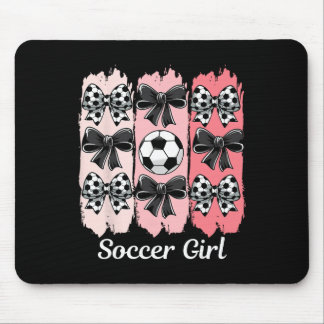 Tapis De Souris Jolie Fille de Football Coquette Arc Fille de Foot
