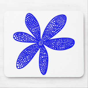 Tapis De Souris Jolie Fleur - Bleue