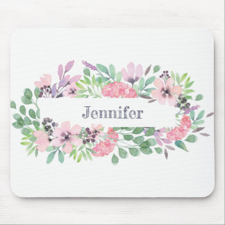 Tapis De Souris Jolie fleur de lavande aquarelle personnalisée
