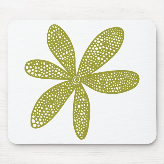 Tapis De Souris Jolie Fleur - Olive (Devant)