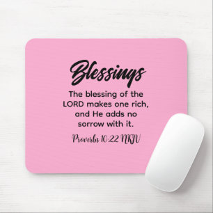 Tapis De Souris Jolie foi chrétienne rose Bible Verse