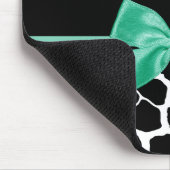 Tapis De Souris Jolie Giraffe Imprimé Monnaie Vert Bow avec nom (Coin)