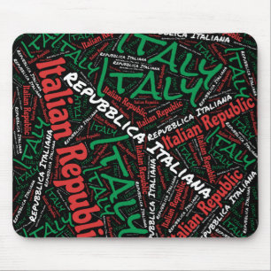 Tapis De Souris Jolie Italie couleurs drapeau Patriotique