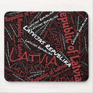 Tapis De Souris Jolie Lettonie Drapeau couleurs Patriotique