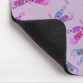 Tapis De Souris Jolie libellule violet bleu Motif à deux tons (Coin)