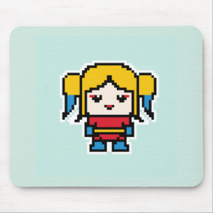 Tapis De Souris Jolie mauvaise fille pixelisée