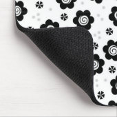 Tapis De Souris Jolie mousepad aux fleurs blanches noires (Coin)