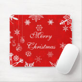 Tapis De Souris Jolie mousepad de Noël avec des flocons de neige (Avec souris)